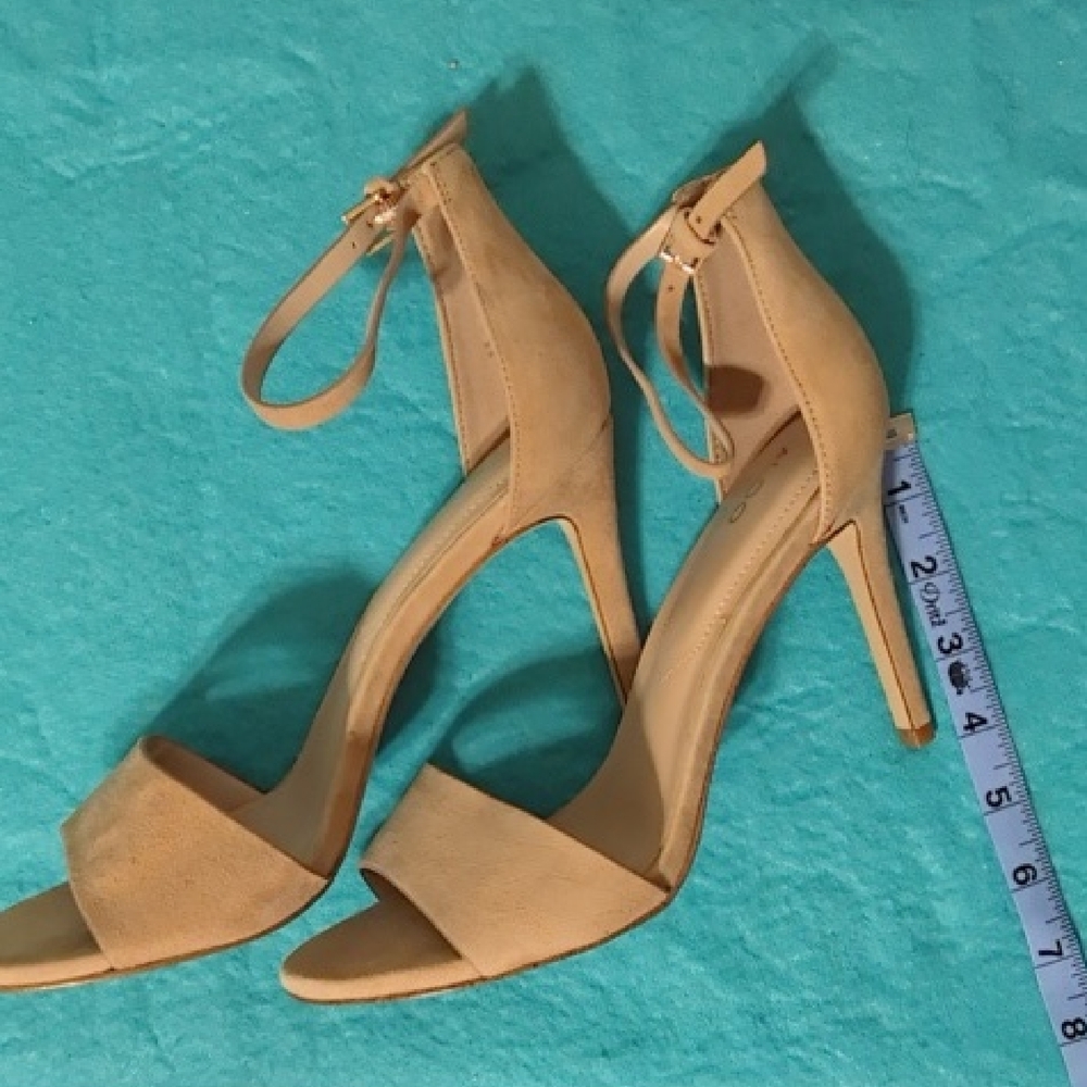 Aldo Beige Open-Toe Ankle-Strap Stiletto Heels - Picture 5 of 5
